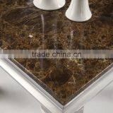 Stone Top Metal Legs Bed Side Table thumbnail-5