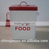 Colorful Airtight Storage Tin Metal Lanudry Canister With Spoon Lid Handle thumbnail-1