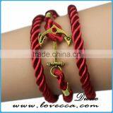 Cheap Handmade Customized Mens Anchor Bracelet, Nautical Rope Bracelet thumbnail-5