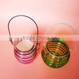 Hand Sprayed Black Glass Candle Jar With Candle Insert thumbnail-2