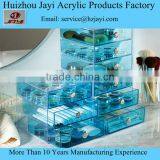 Plastic Cosmetic Stroage Boxes Clear Crystal Cube Makeup Boxes 2016 New Acrylic Large Makeup Organizer Wholesale JYSB-16506 thumbnail-6
