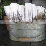 6 Grids Portable Metal Kitchen Storage Box/Utensil Caddy/Picnic Collector/Beer Bucket/House Keeper thumbnail-2