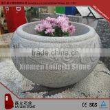 Outdoor Garden Granite Ball Shape Flower Pot thumbnail-1