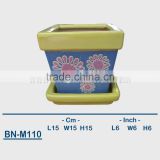 Vietnamese Ceramic Hand Carved Mini Flower Pot BN-M110