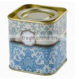 Small Square Loose Tea Tin Box thumbnail-2