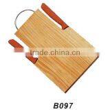 Natural Rubber Wood Cheese Board With Knife thumbnail-3