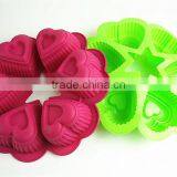 11052 Six Holes Heart Shaped Cake Mould Silicone Mould thumbnail-5
