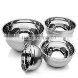 Top Quality Round Stainless Steel Salad Bowl Set thumbnail-2
