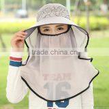 Korean Edition Sun Hat Hat Female Summer Lace Protection of Neck Neck Eaves Sunscreen Caps ms Outdoor Cycling Caps thumbnail-3
