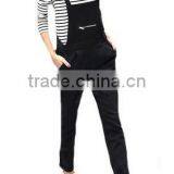 Black Suspender Jeans Pencil Trousers