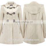 Best Selling Ladies Korean Cotton Hooded Toggle Jacket Wholesale thumbnail-6