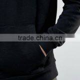 2016 Custom With Hood Raglan Sleeves Pouch Pocket Black Men's 100% Cotton Casual Breathable Oversized Plain Design Hoodies thumbnail-3