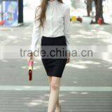 Fashion Ladies Long Sleeve Formal Tops Blouse Flouncing Stand Collar Shirt thumbnail-1