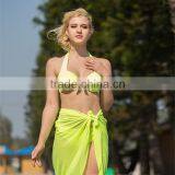 Latest Fashion Halter Straps Push up Bikini With Cover up Beach Dress no MOQ thumbnail-3