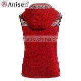 Plus Size Clothing Polyester Fleece Hooded Women Vest thumbnail-2