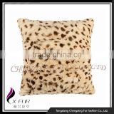 CX-D-100A Excellent Decorative Sofa Rabbit Fur Cushion