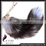 CX-R-17 Cute Fox Fur Tail Custom Metal Keychain thumbnail-1