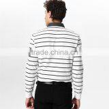Wholesale Polo Shirt in China Black and White Striped 100% Polo T-shirt thumbnail-3