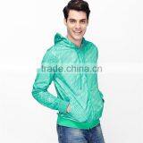 Blank Hoodie in Green Fitted Hoodie Sweatshirts Full Zip Mask Hoodie thumbnail-2