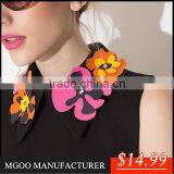 MGOO Dresses Good-Looking 2015 Little Black Women Dress Summer Style Off Shoulder Lovly A Line Dress With Colorful Shinning Neck thumbnail-5