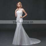 MGOO Hot Sale Customised Mermaid White Lace Wedding Dress Sleeveless Sexy Bridal Dress Underwear 100 Usd Dress thumbnail-4