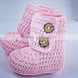 Autumn Winter Warm Crochet Wool Shoes Baby Newborn Knitted Booties thumbnail-3