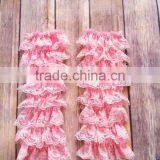 Cute Baby Girls Pink Leg Warmers Ruffle Tulle Baby Girls Lace Legging Warmers thumbnail-1
