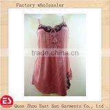 Summer Cute and Sexy Silk Short Braces Nightskirt With Lace and Bows thumbnail-1