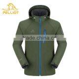 Windproof Men's Outdoor Softshell Jacket With Hood thumbnail-2