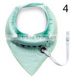 S17216A New Style Plain Super Cheap Baby Bandana Drool Bibs With Pacifier Clip thumbnail-3