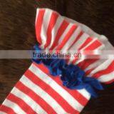 2015 New Baby Girls Ruffle Capri Dress Set July 4th Outfits With Matching Necklace and Bow thumbnail-2