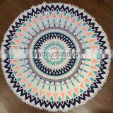 Gigantic Pizza Hamburger Donut Slice Round Beach Pool Home Shower Towel Blanket thumbnail-5