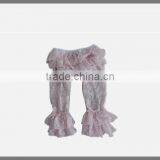 2016 Wholesale Children Clothes Pink Chiffon Lace Socks for Knee Pads Ruffled Kids Knit Leg Warmers Lace Shorts thumbnail-1