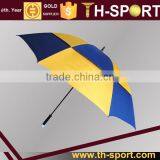 NEW 68 Customized Double Canopy Golf Umbrella Yellow Blue thumbnail-1