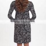 New Arrivals Maternity Dresses With Black And White Paisley Maternity Surplice Dress Women Wear WD80817-14 thumbnail-2