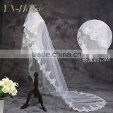 Wholesale New Design 2 Layers Bead Edged Wedding Accessories Bridal Veil thumbnail-6