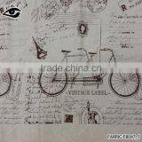 Wholesale Linen Fabric Bicycle Pattern Fabric for Household thumbnail-6