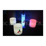 Polyethylene 30 X 30 X H110cm LED Bar Tables With Glass , Nontoxic and Peculiar Smell