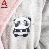 Wholesale Plush Solid Embroidery Hooded Cute Children Bathrobe thumbnail-5
