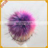 Hot Sale Fur Pompoms Ball Baby Beanies Crochet Kids Hats Lovely Knitted Cap Snowflakes Pom Poms Bobble Ski Hat thumbnail-2