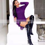 Korea Winter Long Coat Wholesale Hollow Out Knit Pullover Women Sweater KMY1286 thumbnail-2