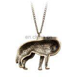 New Classic Jewelry Wolf Pendant Latest Design Simple Antique Gold Necklaces thumbnail-2