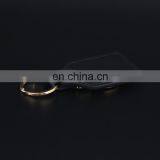 Custom Logo Gold Metal Keychain Black Leather Keychain thumbnail-6