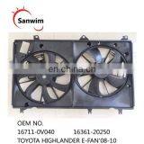T-O-Y-O-T-A H-I-G-H-L-A-N-D-ER E-FAN'08-10 OM 16711-0V040/16361-20250