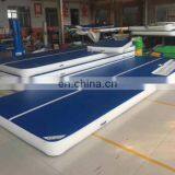 Taekwondo 8m 10m 12m 15m Yellow Surface Black Side Factory Custom AirTrack Tumbling Inflatable Mat Gym Air Track for Gym thumbnail-2