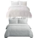 White Zipper Seersucker Microfibre Oversized Queen King Duvet Cover Set thumbnail-6