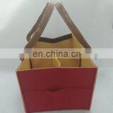 New Custom Felt Baby Diaper Caddy With Anti-dust Cover and PU Leather Handle Diaper Bags Nursery Organizer for Baby's Essentials thumbnail-6