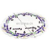 Flannel Round 0-1 Years Infant Baby Monthly Swaddle Milestone Blanket for Shower Gift Photography Backdrop thumbnail-6