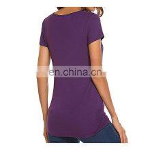 European And American Women's Fashion Popular Maternity Multi-Functional Breast Feeding Short Sleeve Shirt Women thumbnail-4