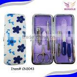 6pcs Manicure Set Flower Design Pouch Gift Set for Women